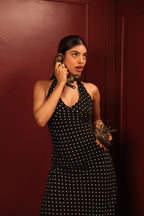 Black Etta Polka Dress