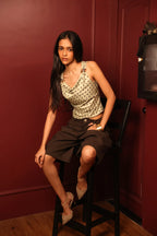 Olive Veya Polka Top