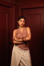 Red Riva Wrap Top