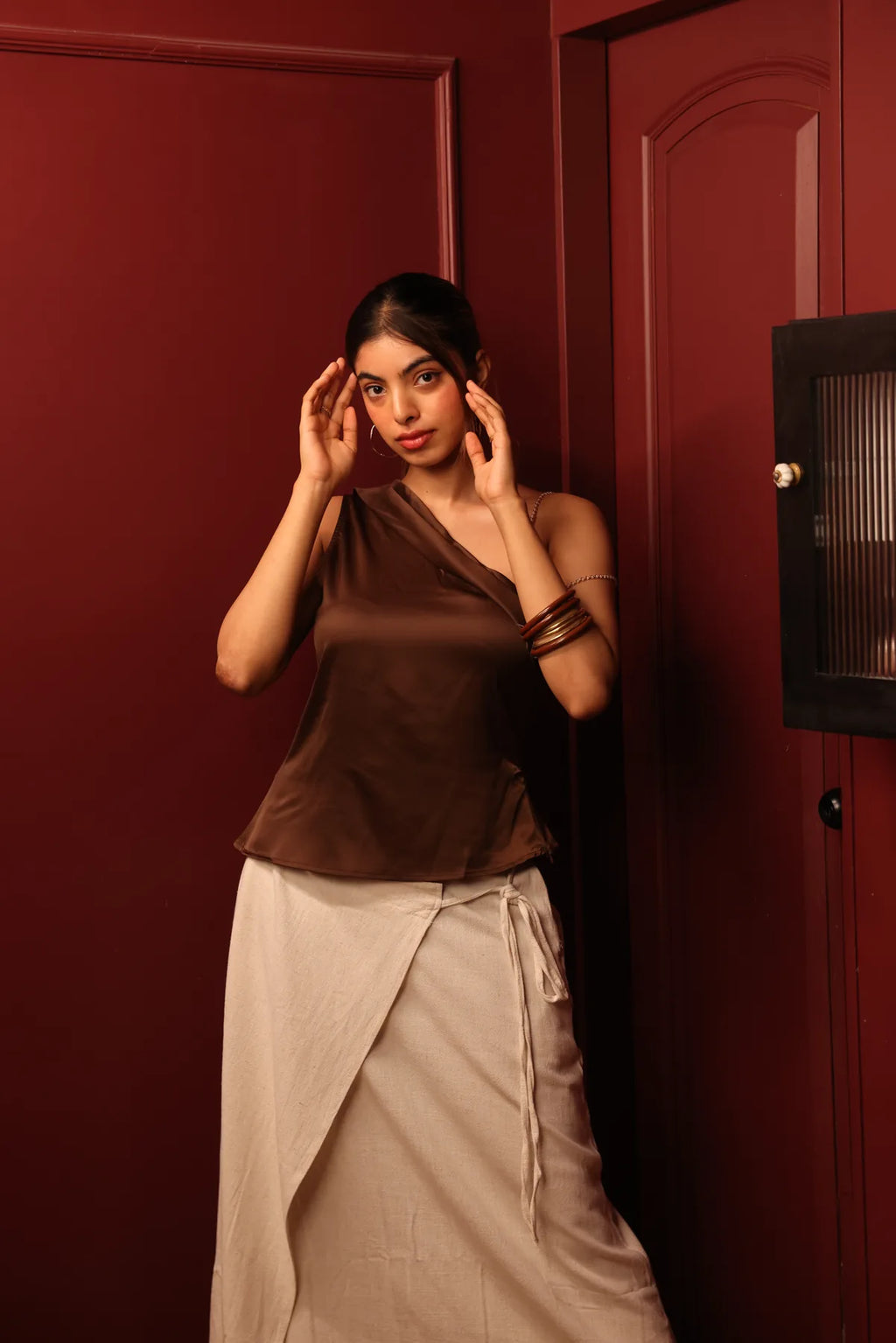 Brown Ines Asymmetric Top