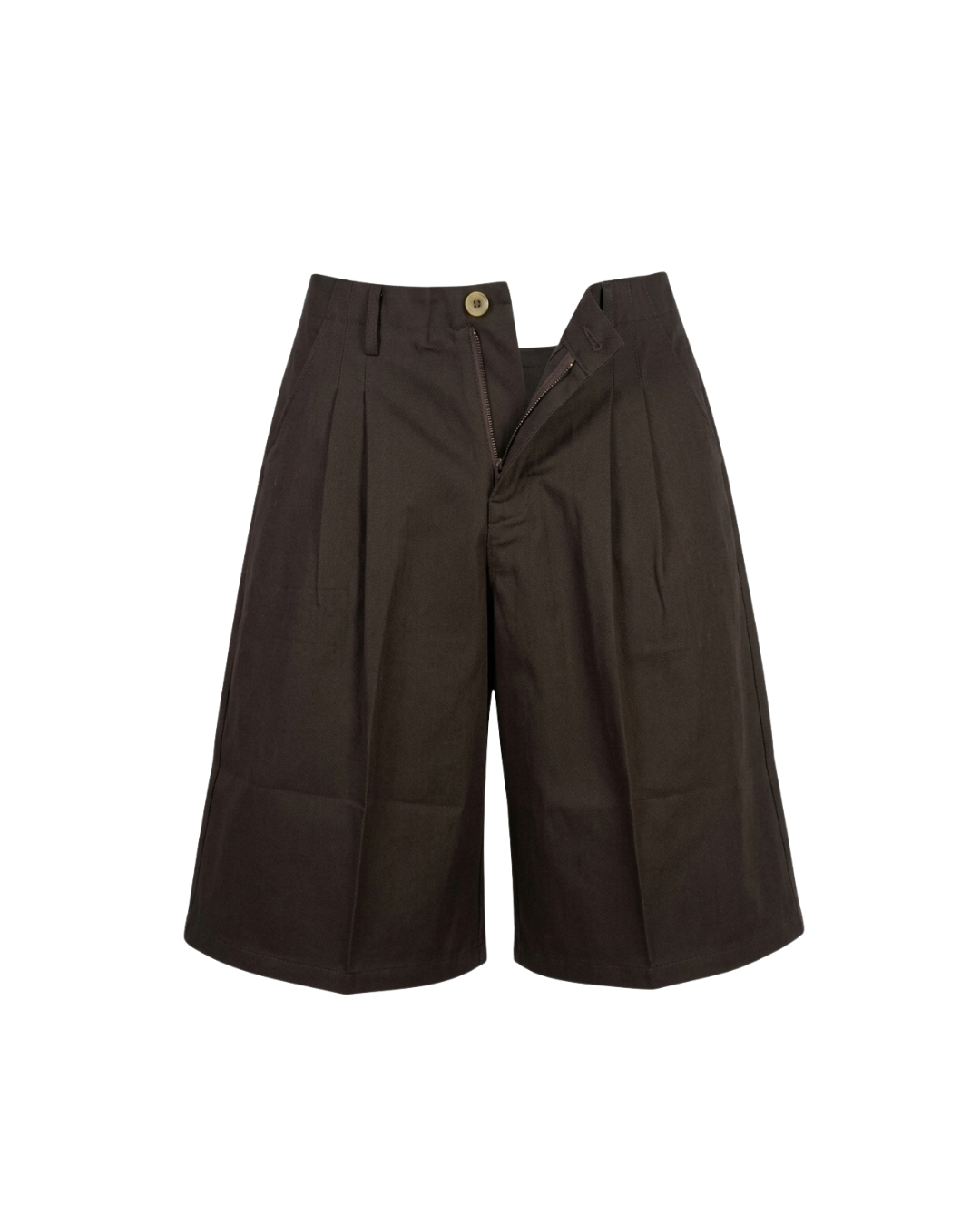 Brown Vale Pleated Shorts