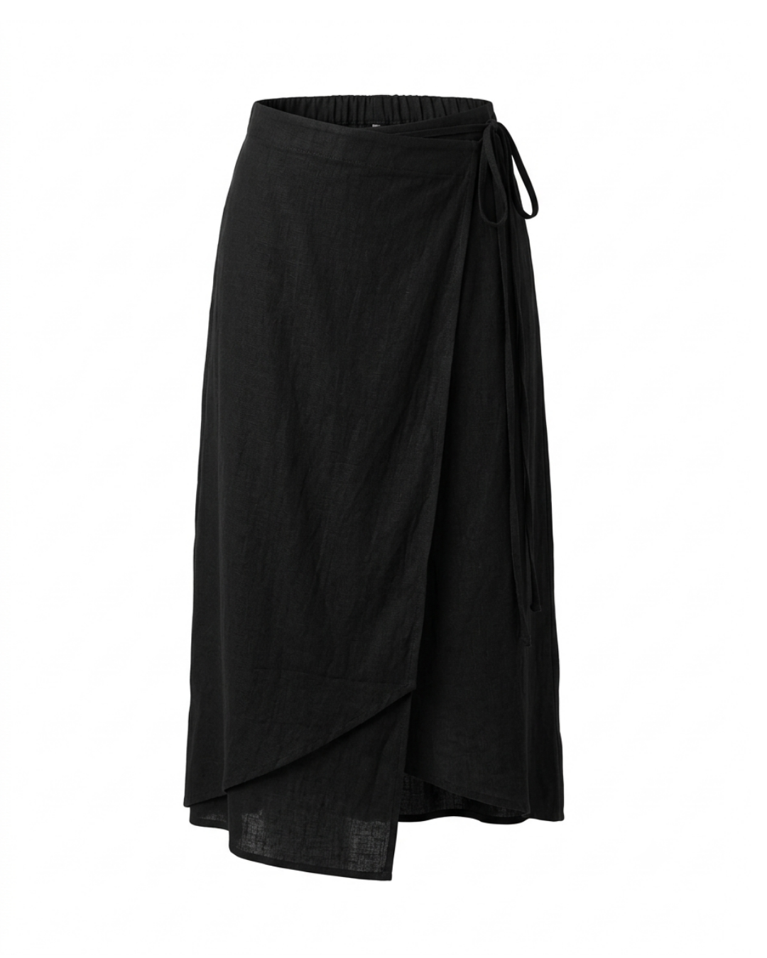 Black Nera Wrap Skirt