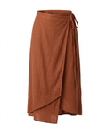 Rust Nera Wrap Skirt