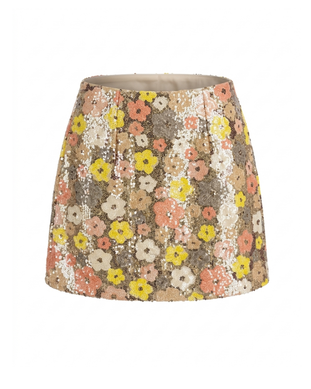 Yellow Posy Printed Skirt