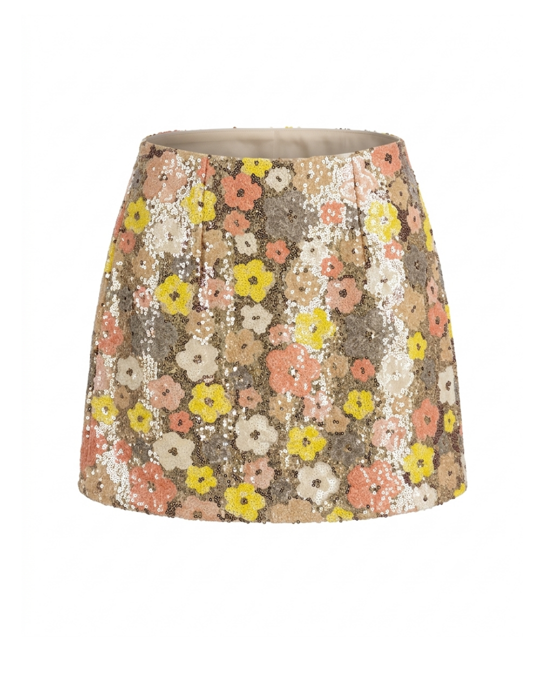 Yellow Posy Printed Skirt