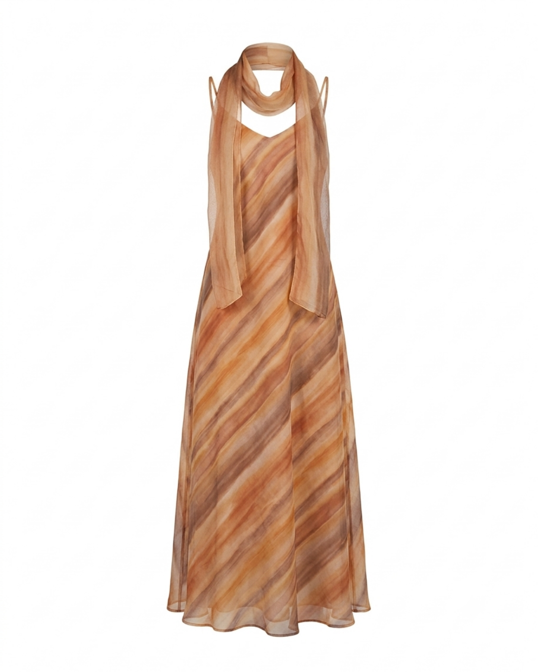 Brown Auri Scarf Dress