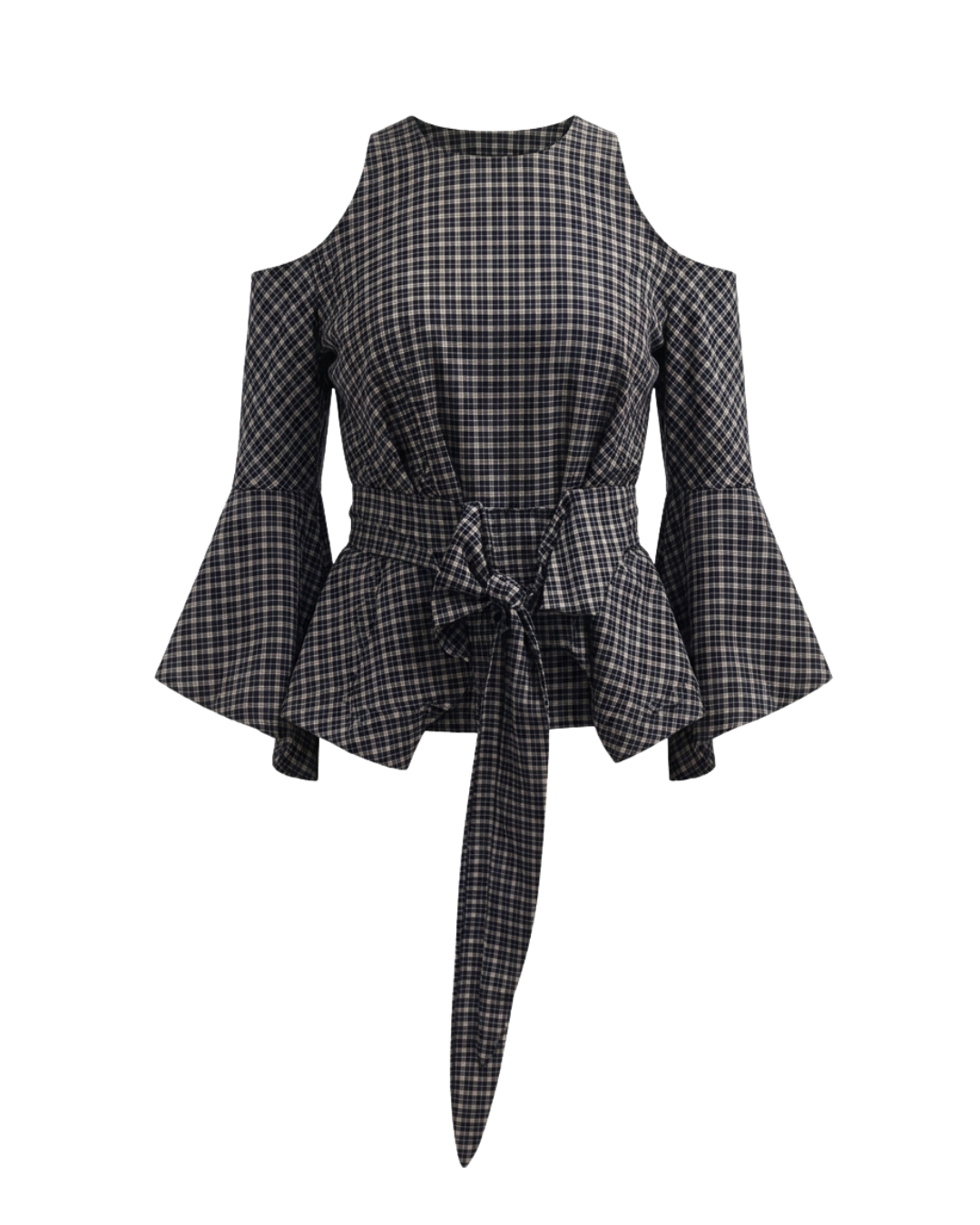Grey Noa Check Top