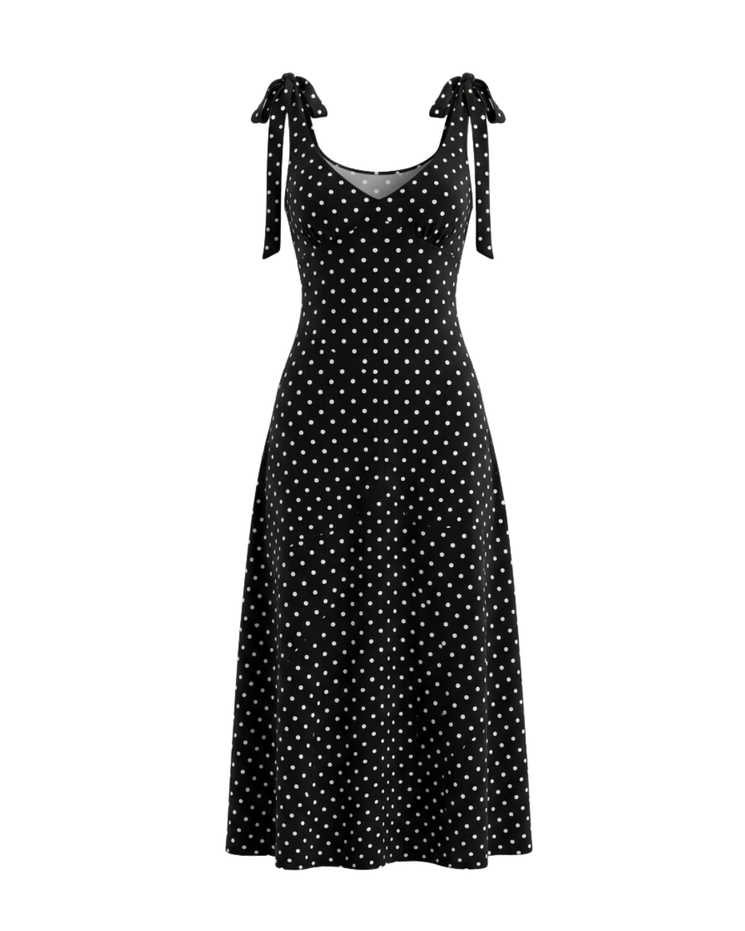 Black Etta Polka Dress