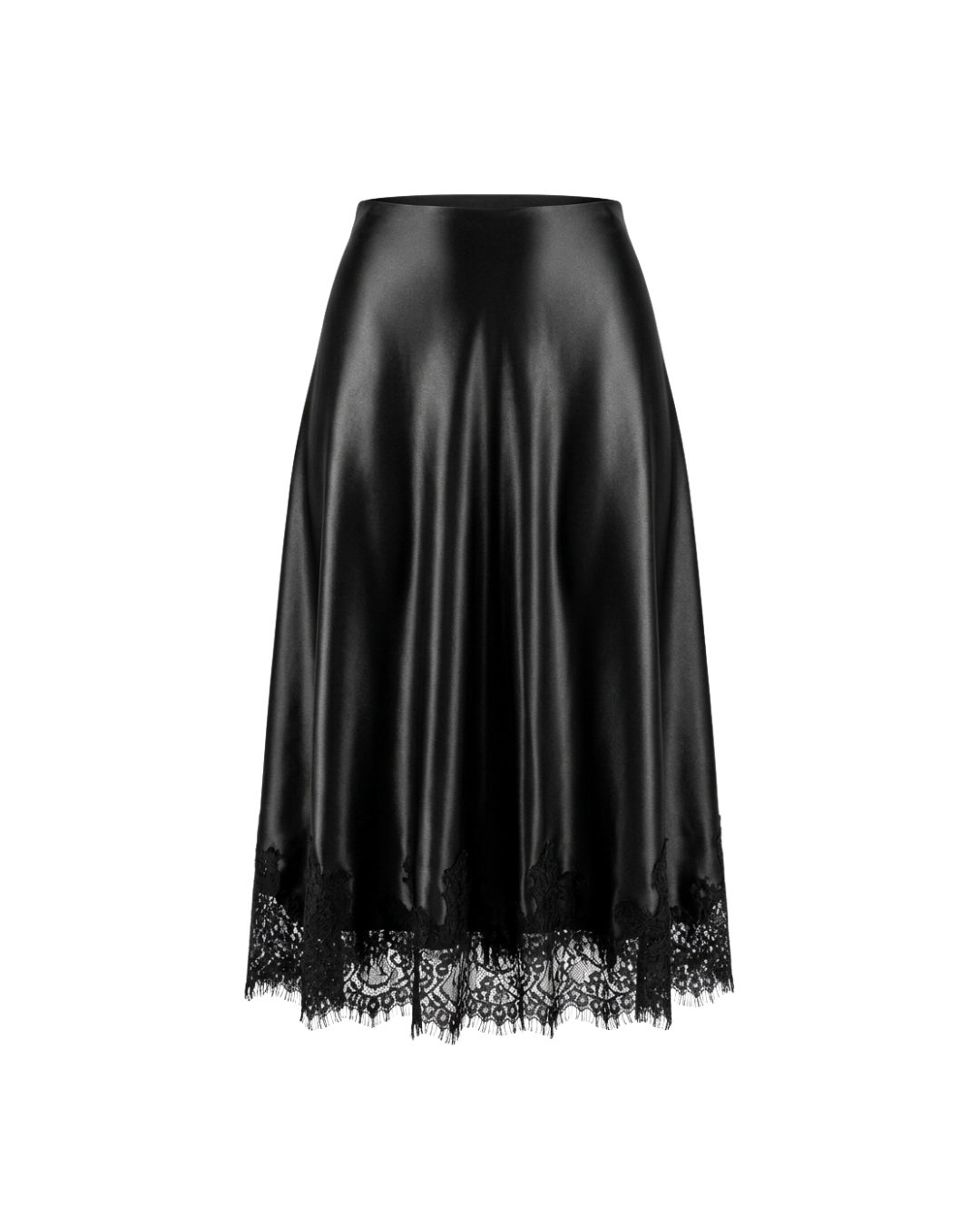 Black Sela Satin Skirt