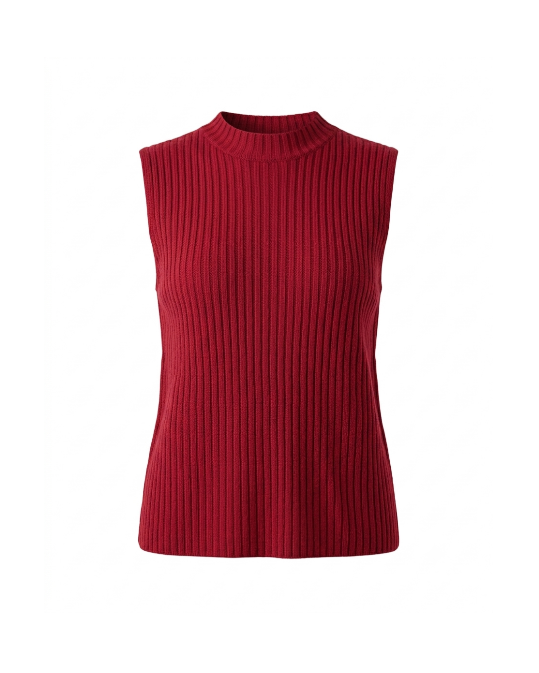 Red Aven Ribbed Top