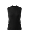 Black Aven Ribbed Top
