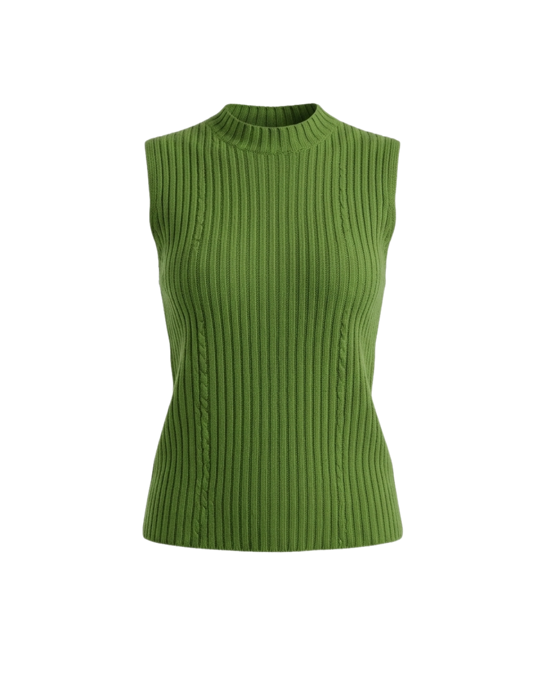 Green Aven Ribbed Top