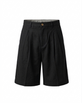 Black Vale Pleated Shorts