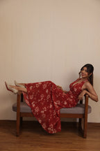 Red Rosa Halter Dress