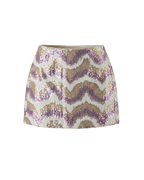 Blue Posy Printed Skirt
