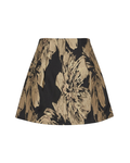 Black Posy Printed Skirt