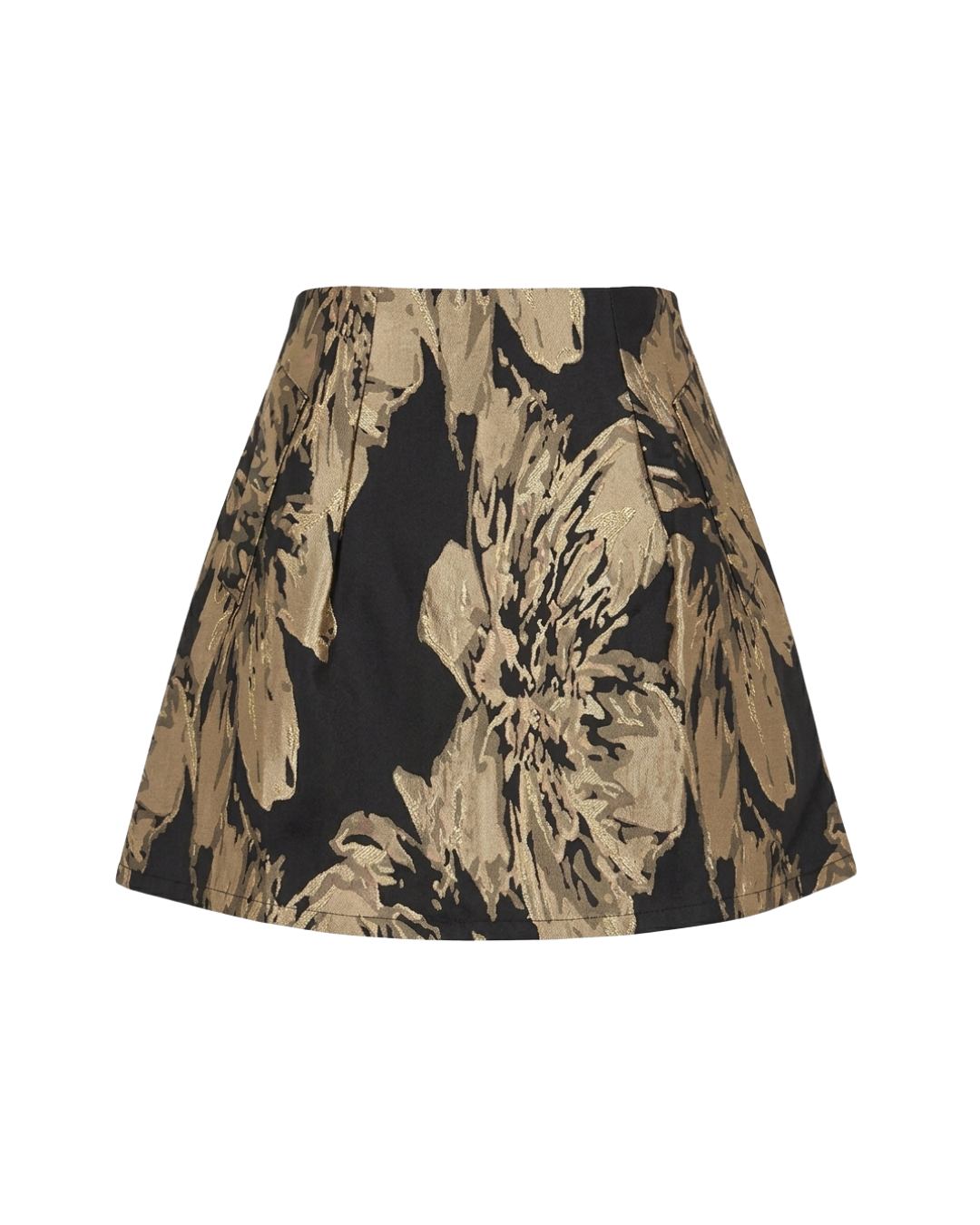 Black Posy Printed Skirt