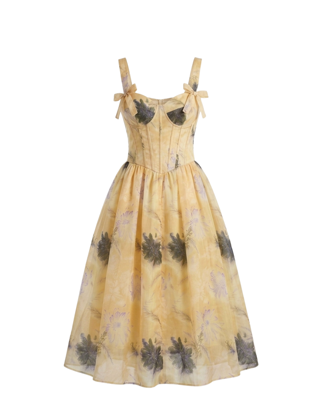 Yellow Clea Floral Dress